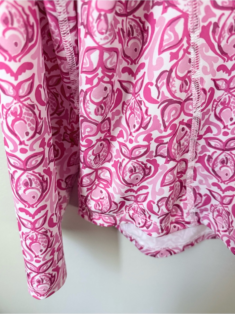 Ralph Lauren RLX Pink Floral Quarter-Zip Pullover - Picture 4 of 8